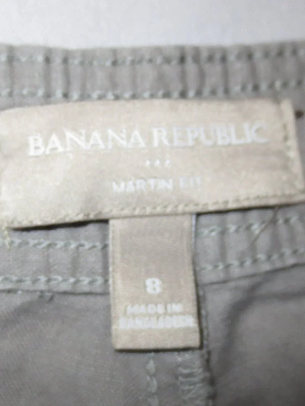 BANANA REPUBLIC womens PANTS gray LINEN lightweight DRAWSTRING summer SIZE 8